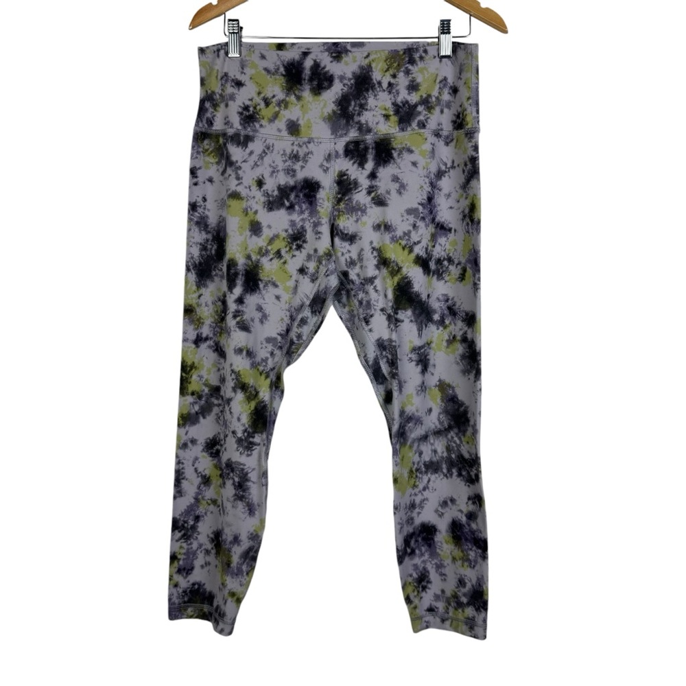 Lululemon Align High Rise Leggings Tie Dye Cropped Size 14